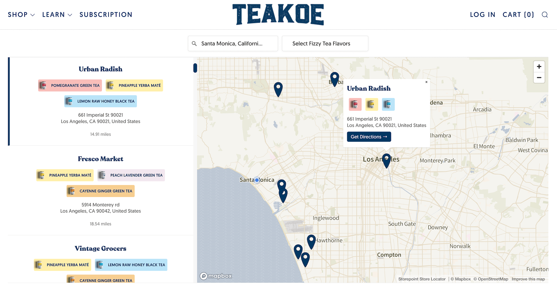 Store locator examples desktop & mobile examples